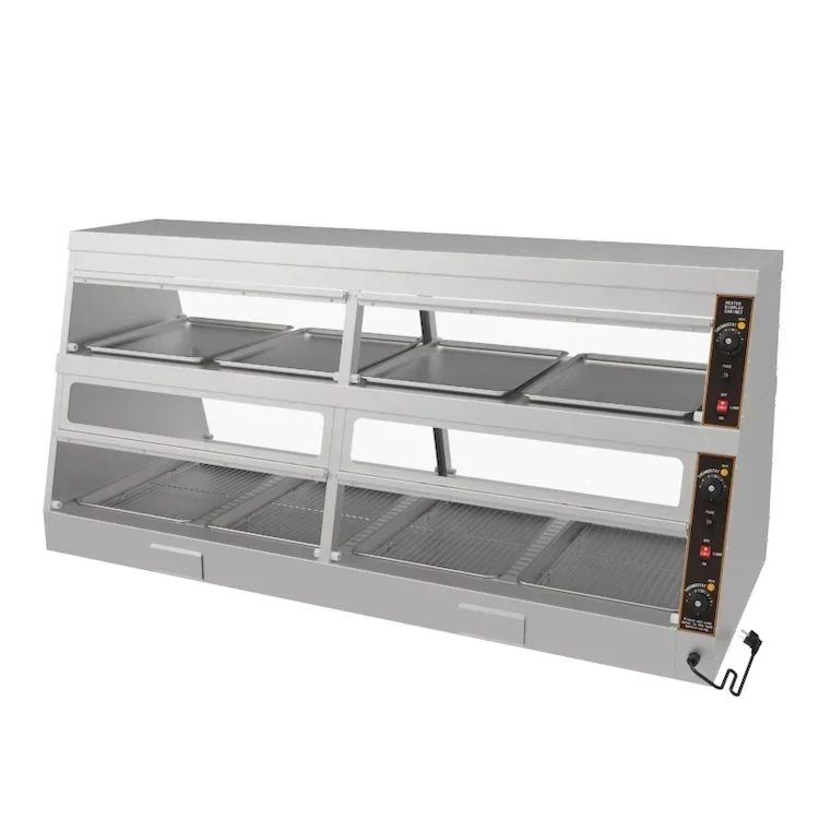 Commercial French Fries Display Moisturizing Design Warmer Station Hot Food Warmer Warming Display Showcase