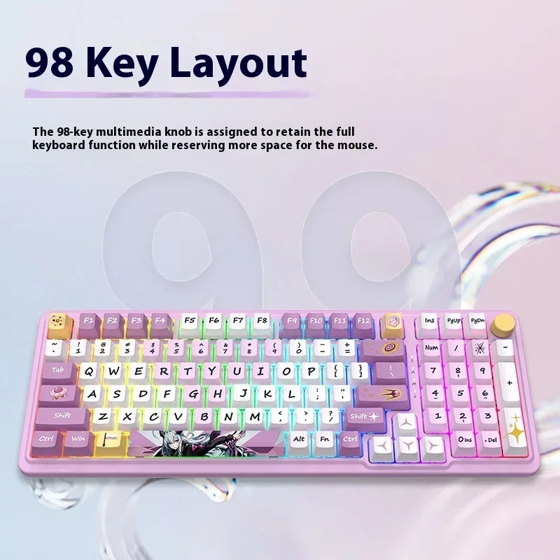 REDRAGON KS99 Mechanical Keyboard Multi-function Knob Tri Mode Bluetooth Gaming Keyboard RGB Hot-swap PC Gamer Accessories Gifts