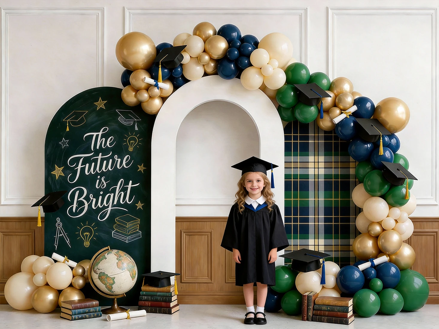 Future Is Bright Graduation Backdrops Cake Smash Child Baby Photo Props Adult Kids Decors Photography Studio Backgrounds