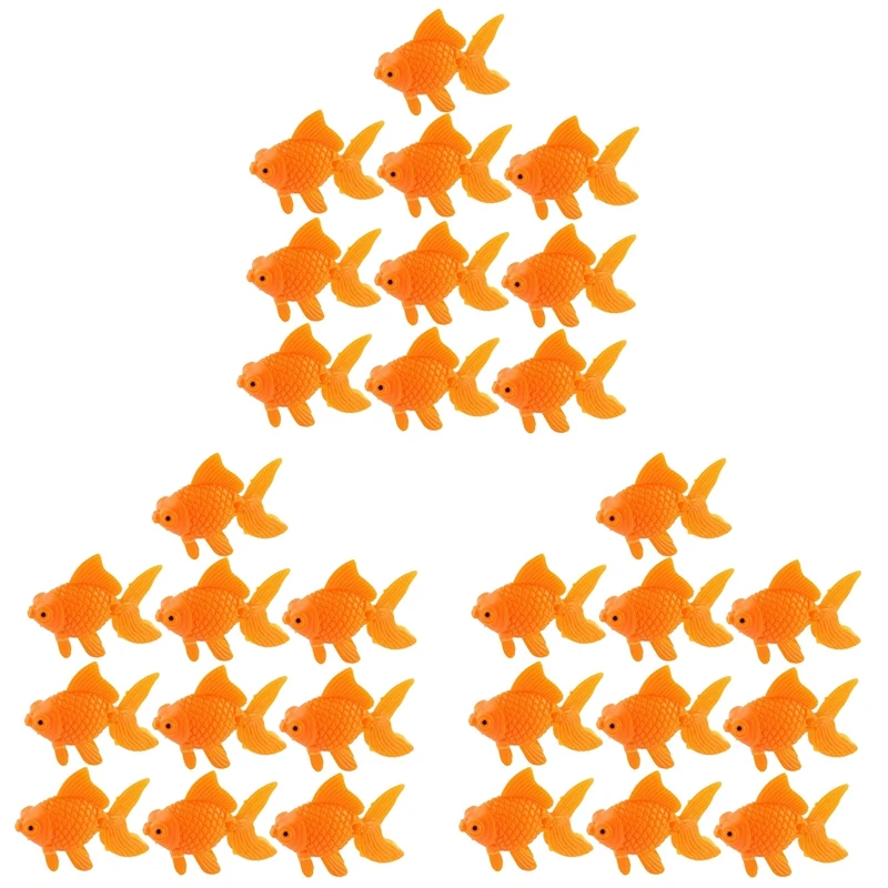 

Aquarium Orange Plastic Goldfish Ornament Aquarium Decoration 30 Pcs