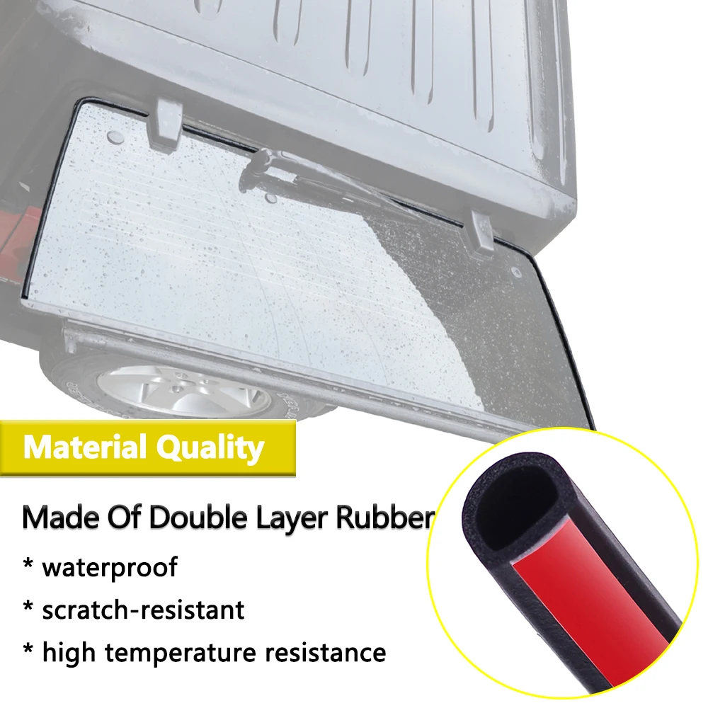 Rear Car Door Waterproof Rubber Seal Strip Weatherstrip for 2007-2024 Jeep Wrangler JK JL Tailgate Soundproof Kit Accessories
