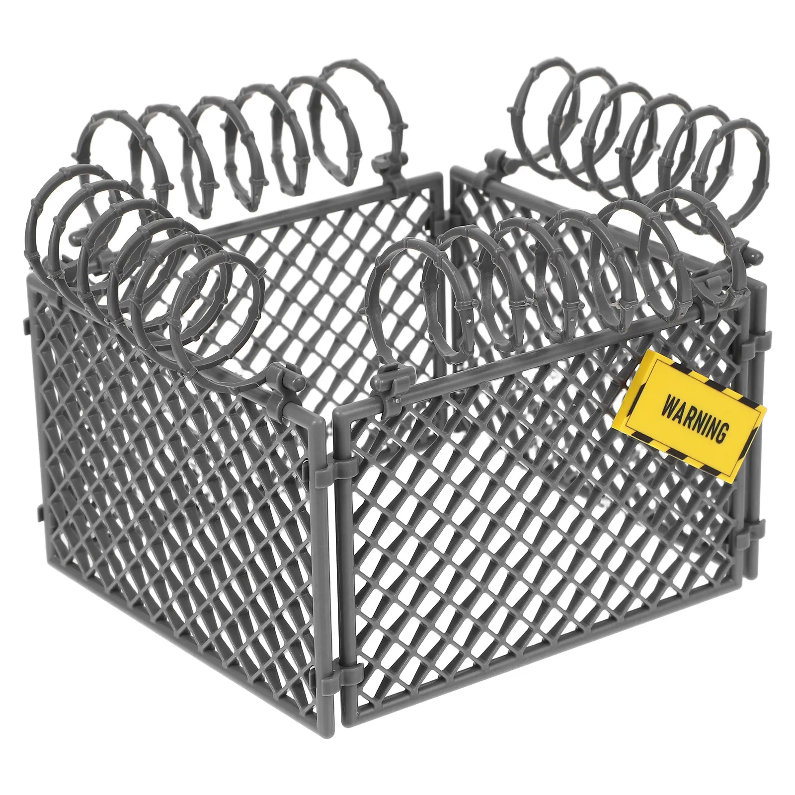 

1Set ABS Plastic Mini Farm Fence for Barnyard DIY Scene Building Sturdy Warning Barrier Creative Play Accessory Small Scale