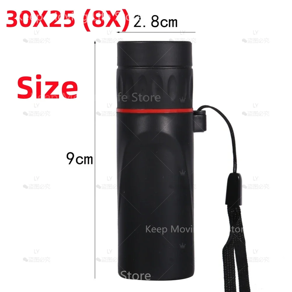 CAOX Leistungsstarkes Mini 10X25 12X30 Monokular-Teleskop HD Tragbare BAK4 FMC Optik Kompaktes Taschenfernglas für Tourismus und Outdoor – Detail 6