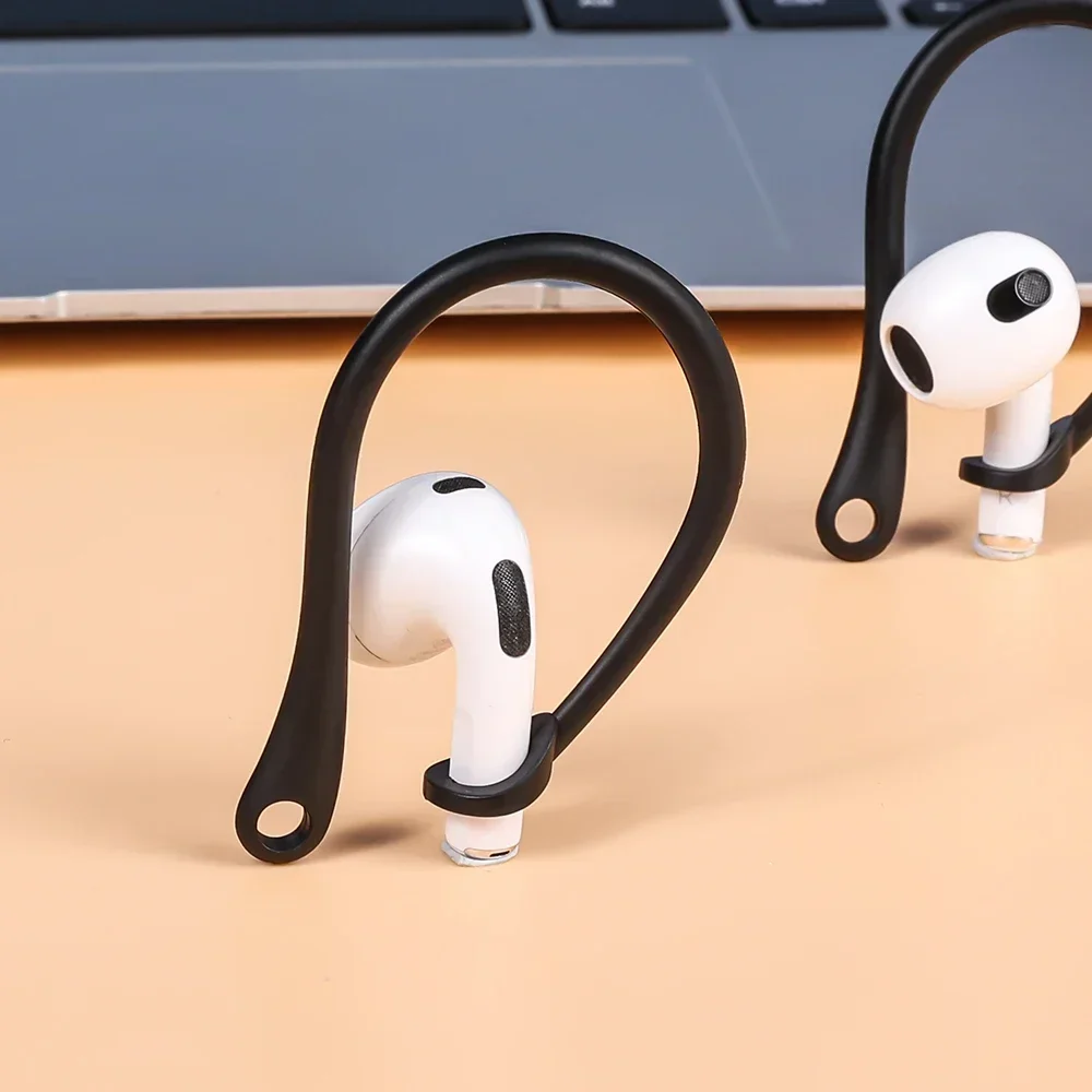 6-1Pairs Anti-loss Bluetooth Earhook Earphone Holder For Apple AirPods 2 3 Pro Silicone Sport Earbuds Anti Falling Off Ear Clip image 2