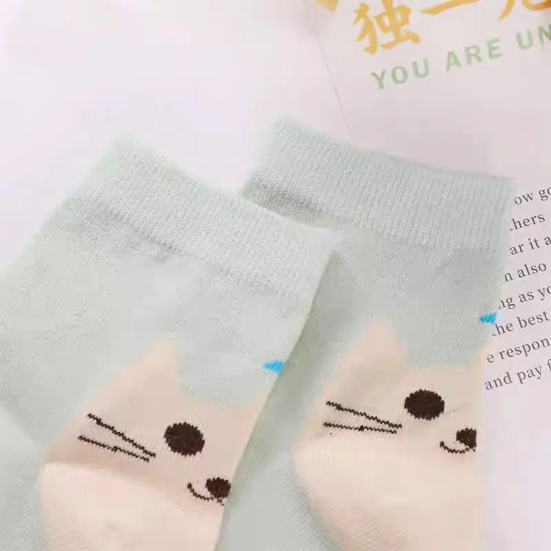 5/10 Pairs Medium Tube Socks Cartoon Women's Socks Versatile Women's High Quality Socks Cotton 2024 Women's Fashion Style Socks