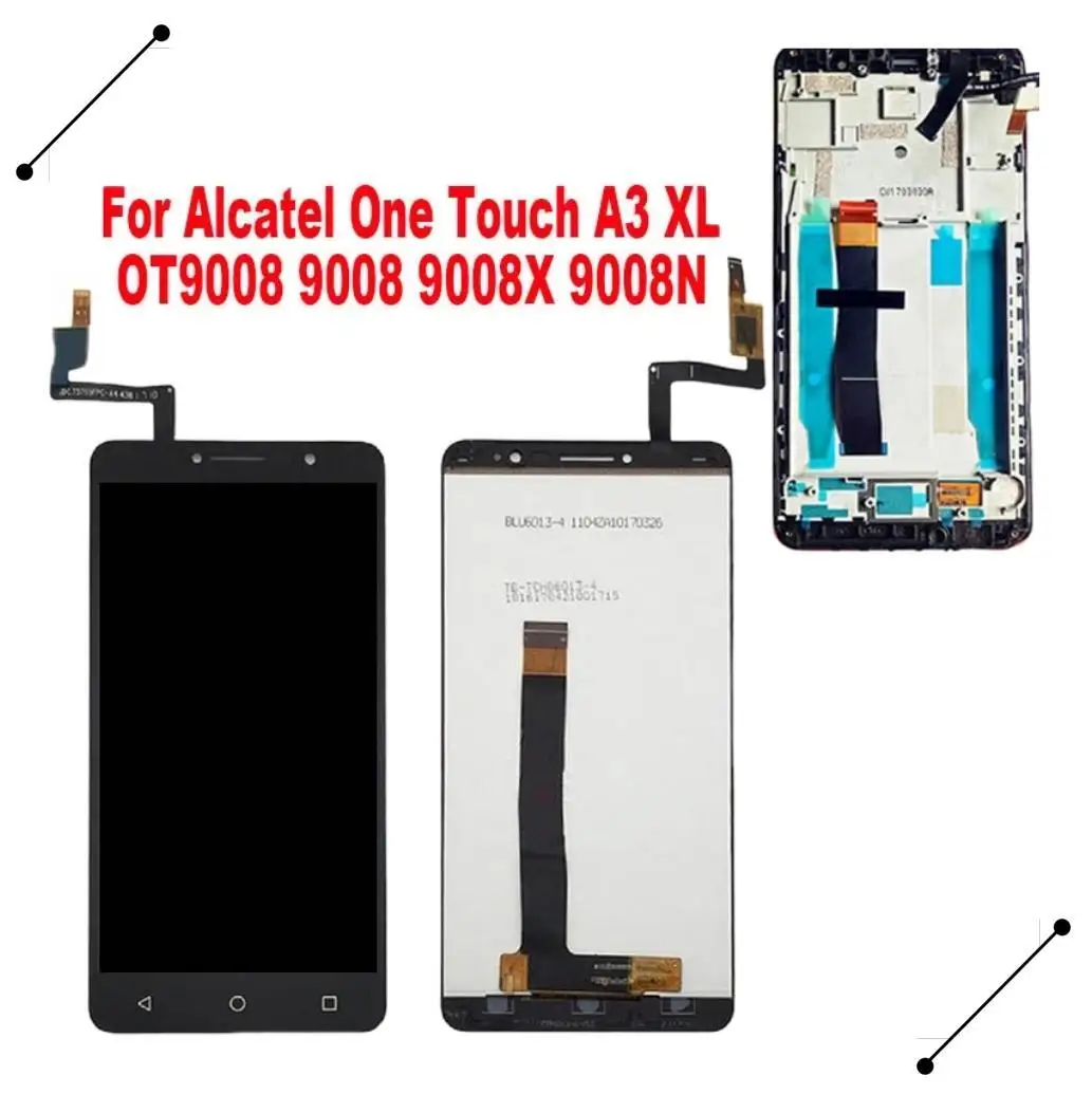 

6.0" LCD For Alcatel A3 XL 9008 9008X 9008D 9008A OT9008 Touch Screen With LCD Display Digitizer With Frame For OT9008N LCD