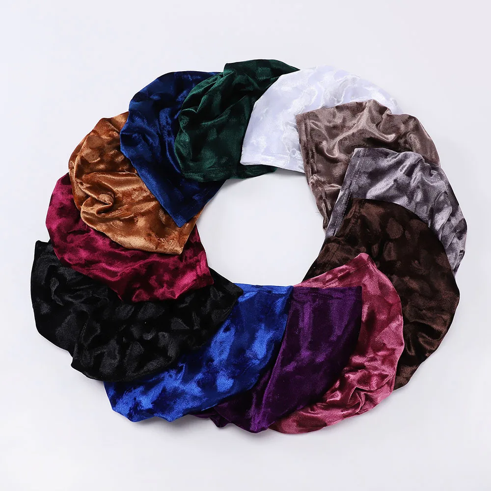 

Бархатная внутренняя шляпа, хиджаб, мусульманский женский платок, кепка ниндзя, повязка на голову с принтом, шапочки, капот, крышка от выпадения волос, химиотерапевтическая шапка, Turbante Mujer