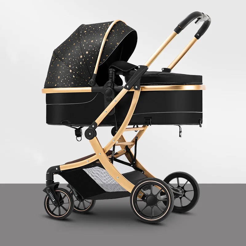 

Baby Stroller, Sit Or Lie Down, Lightweight, Foldable, High View, Shock-Absorbing, Two-Way, Baby Pram For Newborns And Children