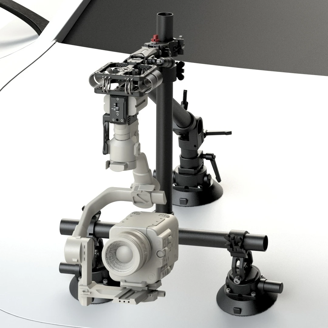 HONGTOO Portable Car Mounting System Suction Cup Shock Absorbing Arm 5.5kg for DJI RS2 RS3 PRO RS4 RS4 PRO Gimbal stabilizer