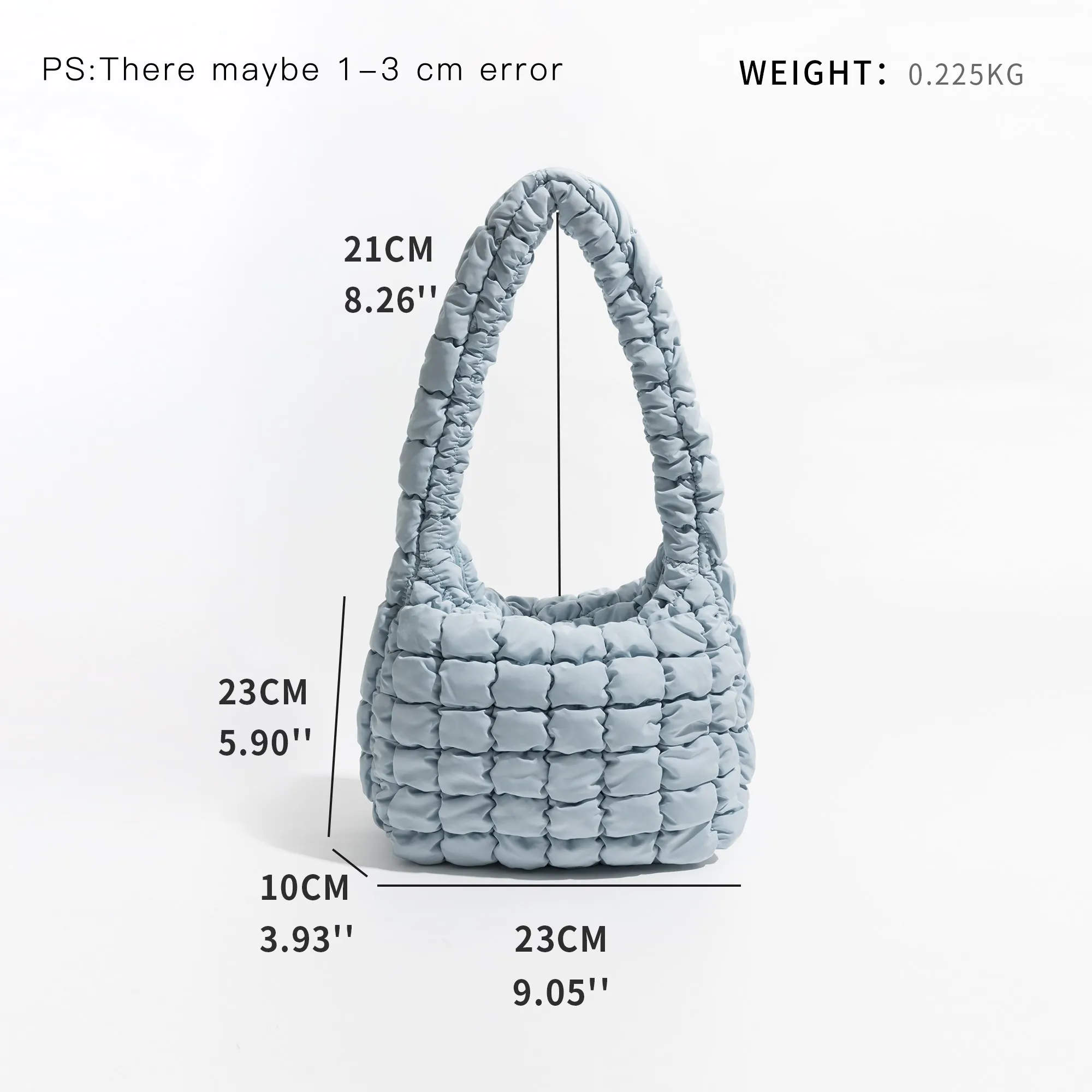 KOKOPEAS Puffer Hobo Purse for Women 2023 Brand Quilted Design Shoulder Tote Bag Soild Simple Down Padding Daily Handbag 