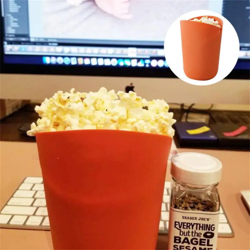 Microwave Popcorn Maker Foldable Food Grade Silicone Popcorn Bucket Box Easy Make Popcorn Bucket Bowl Kitchen Tools Hot Sale images - 6