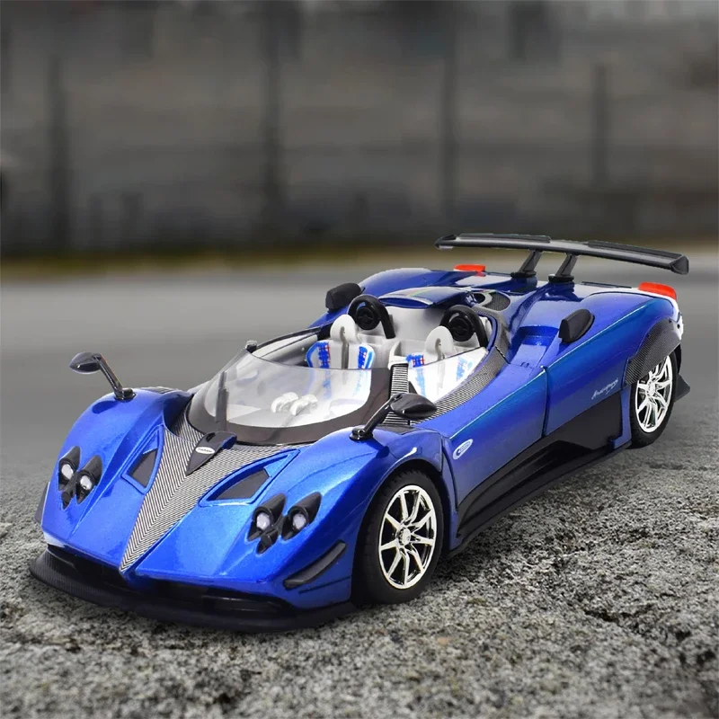 1:24 Pagani Zonda HP Barchetta V12 Limited Convertible Edition Supercar Alloy Metal Diecast Car Model Sound & Light Collectibles