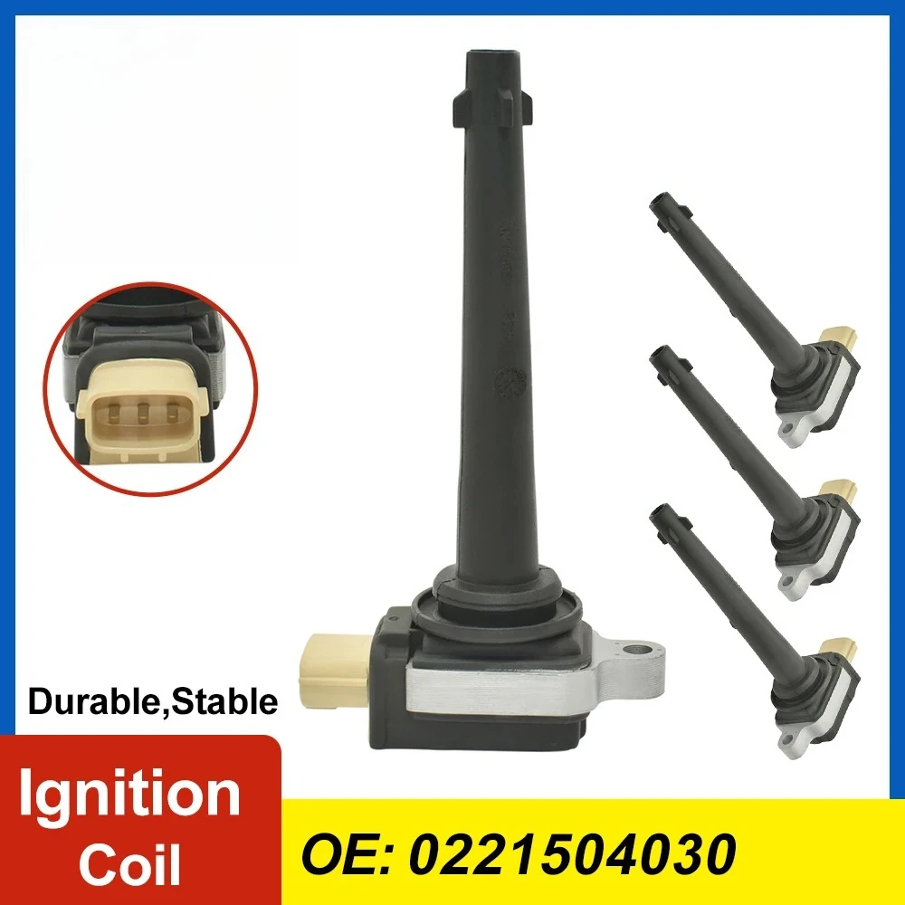 

1/4PCS Ignition Coil 0221504030 8200699627 Engine Spark Plug Connector for Megane 2010 Fluence 2011-2014 Replacement