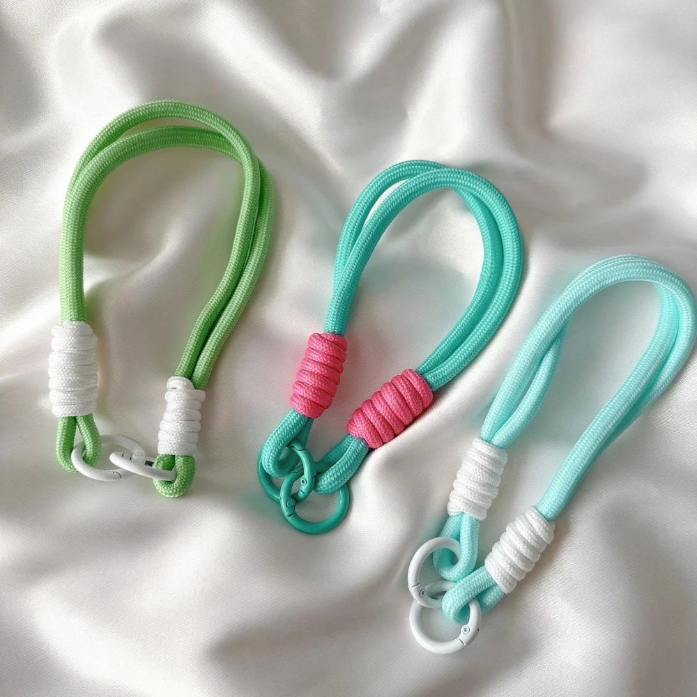 Anti-Loss Pendant Lightweight Fashion Mobile Lanyard Braid Rope Keychain Unique Wrist Strap Keychain For Car Key Holder Phones