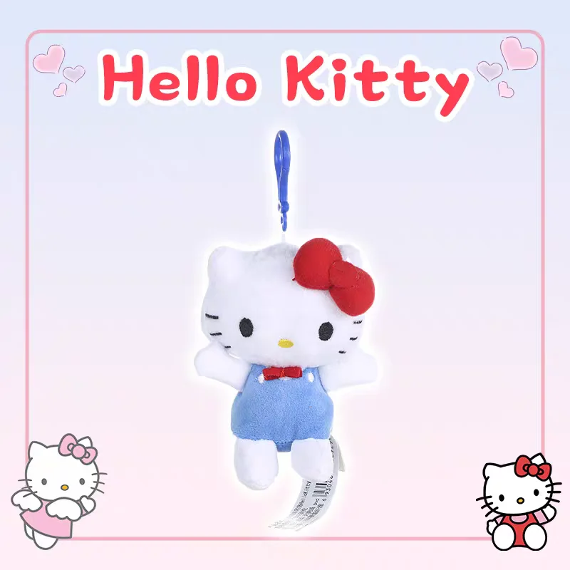 Original Sanrio 50. Jahrestag Hello Kitty Stofftiere Anhänger Plüschtiere Puppe Schlüsselanhänger Anime Schlüsselanhänger Geburtstag Weihnachtsgeschenk