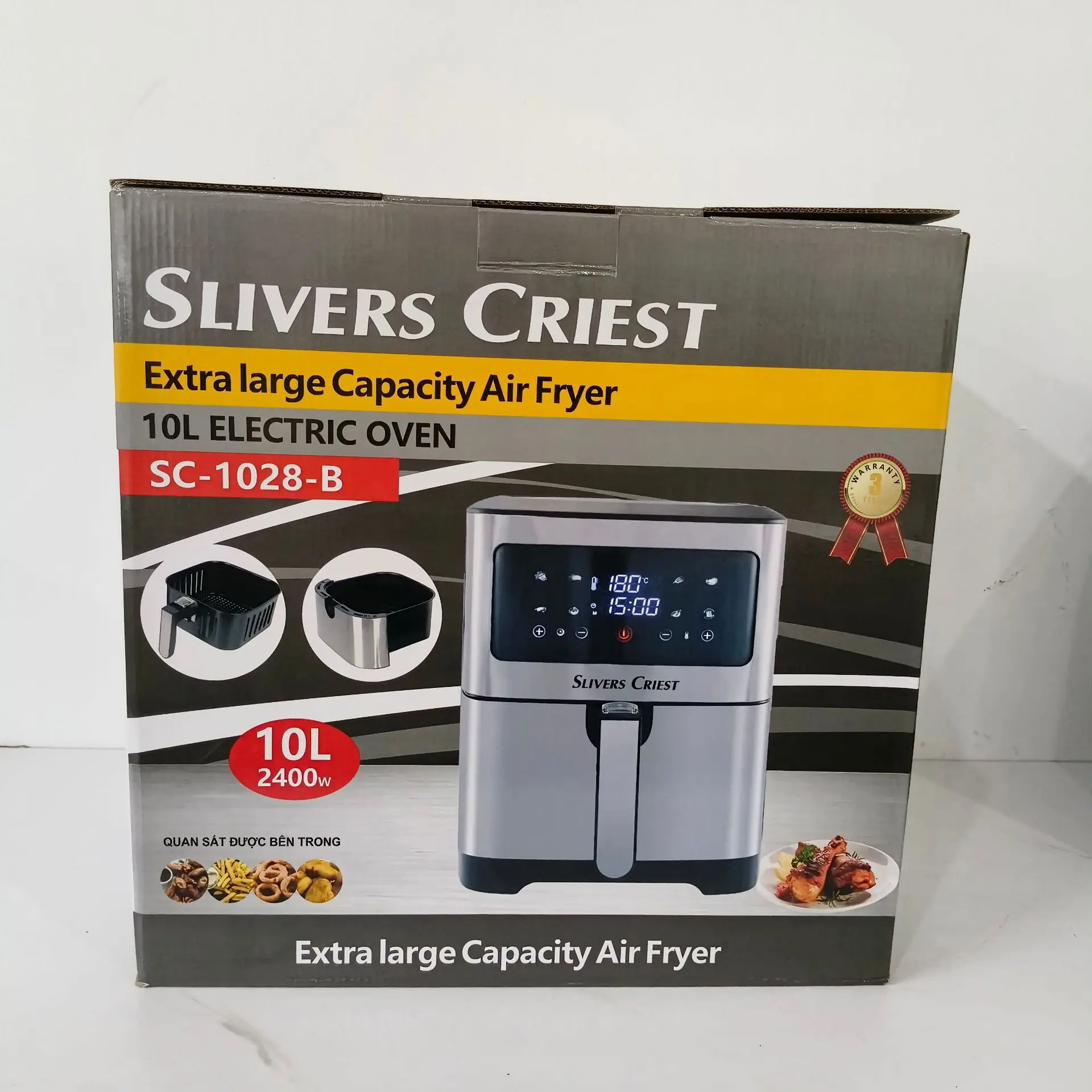 مقلاة هوائية رخيصة موديل مقلاة هوائية ميكانيكية عالية الجودة 12.8 لتر محمصة مقلاة هوائية