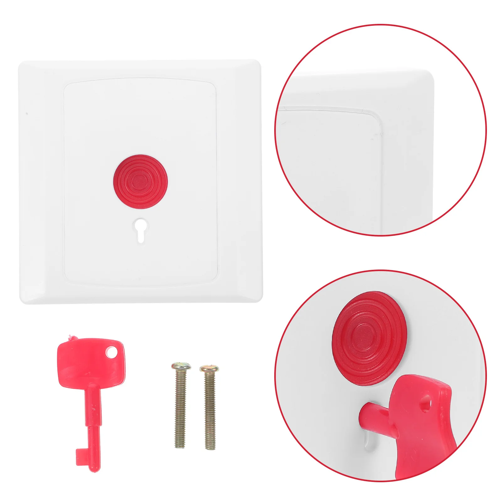 

1 Set Pb28 Emergency Stop Button For Waterproof Switch Box Fire Safety Anti-Theft Systems Push Button Emergency Cut-Off Switch