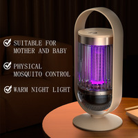 Electric UV Mosquito Killer Lamps USB Rechargeable with 1200mAh Battery Anti Mosquito Lamp Night Light Function Pest Control