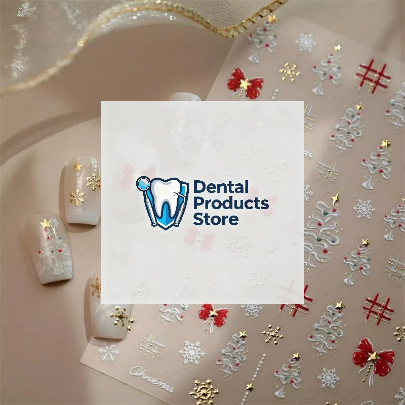 クリスマススタイル クリスマスツリー 雪の結晶 ネイルアートステッカー 赤いリボン ネイルアートプリント エンボスステッカー お祝いネイルデコレーション