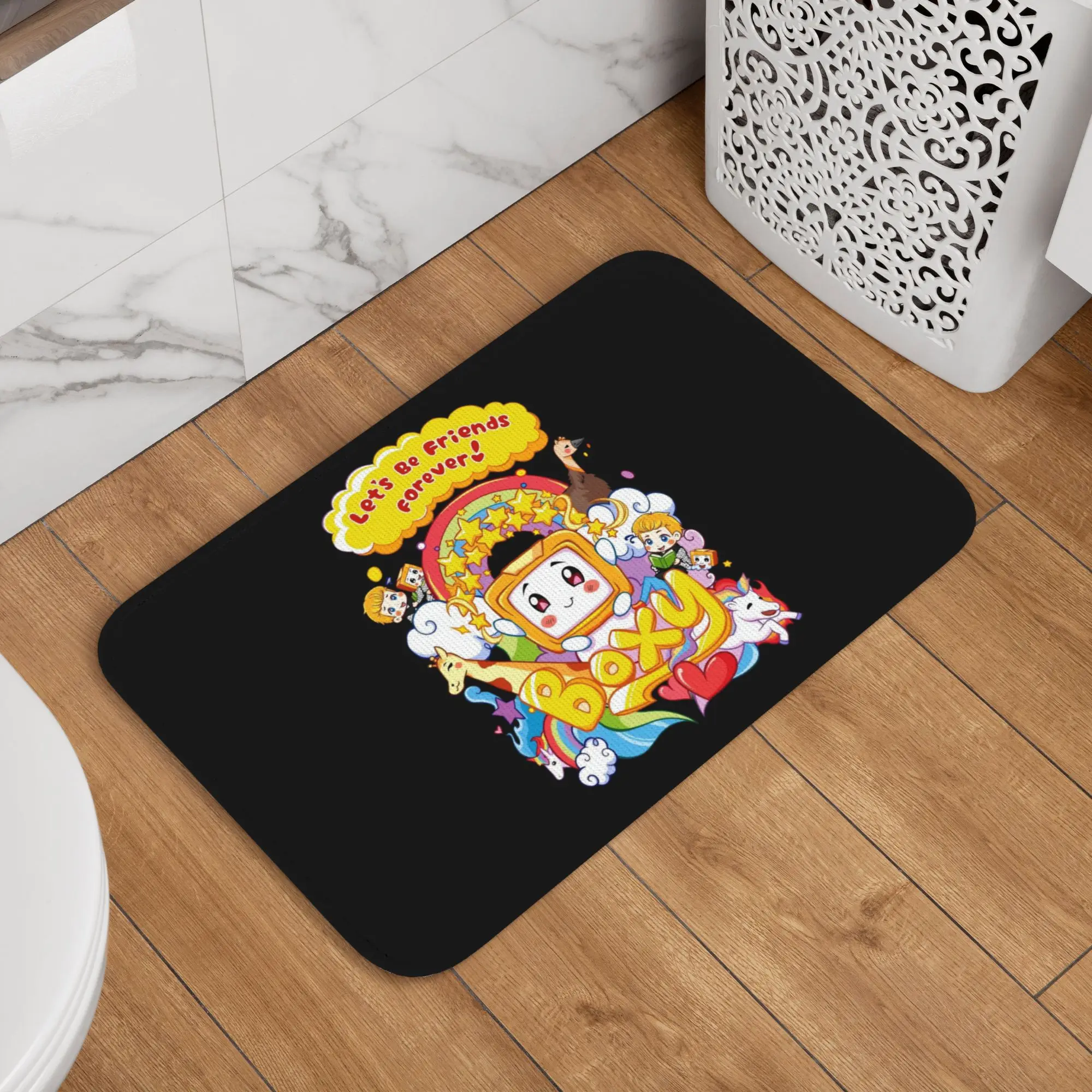 Game Lanky Box Fashion Anime Cartoon  Front Door Mat Anti-Slip Outdoor Quick Dry  Doormat Floor Bathroom Entrance Rug Carpet