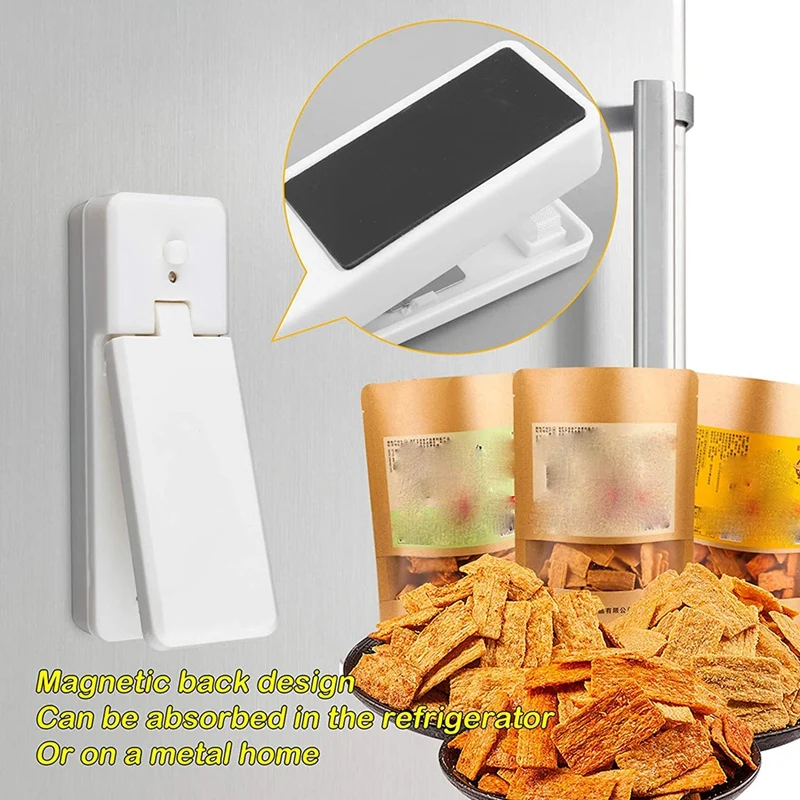 Mini Bag Sealer,Rechargeable Quick Heat Vacuum Sealer Seals For Plastic Chip Snack Fresh Bags Helps Preservation Storage