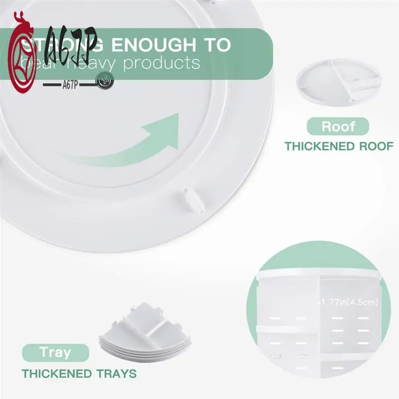 

A67P-360 Вращающийся органайзер для макияжа, регулируемый держатель своими руками, складная коробка для хранения косметики