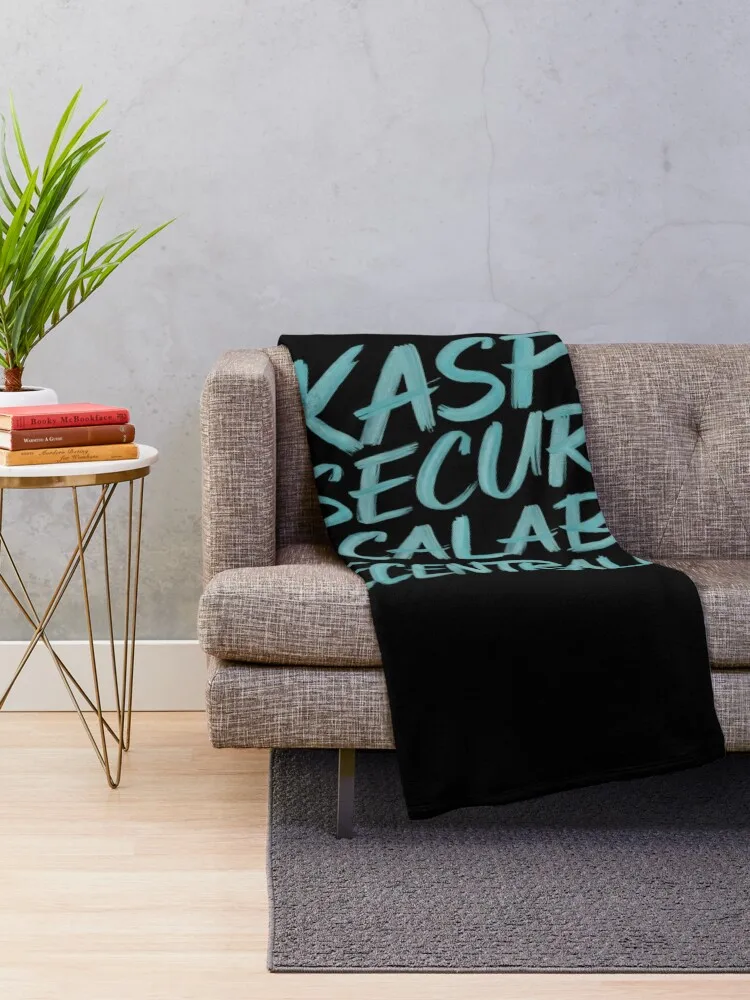 Kaspa Blockchain Secure & Transparent Throw Blanket Sofas valentine gift ideas Blankets