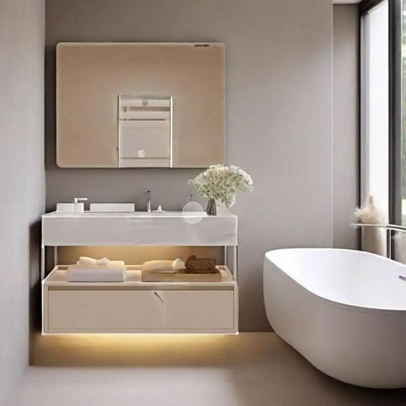 Light Mounted Bathroom Cabinet Vanity Waterproof Narrow Shelves Bathroom Cabinet Storage Narrow Mueble Organizador Furniture