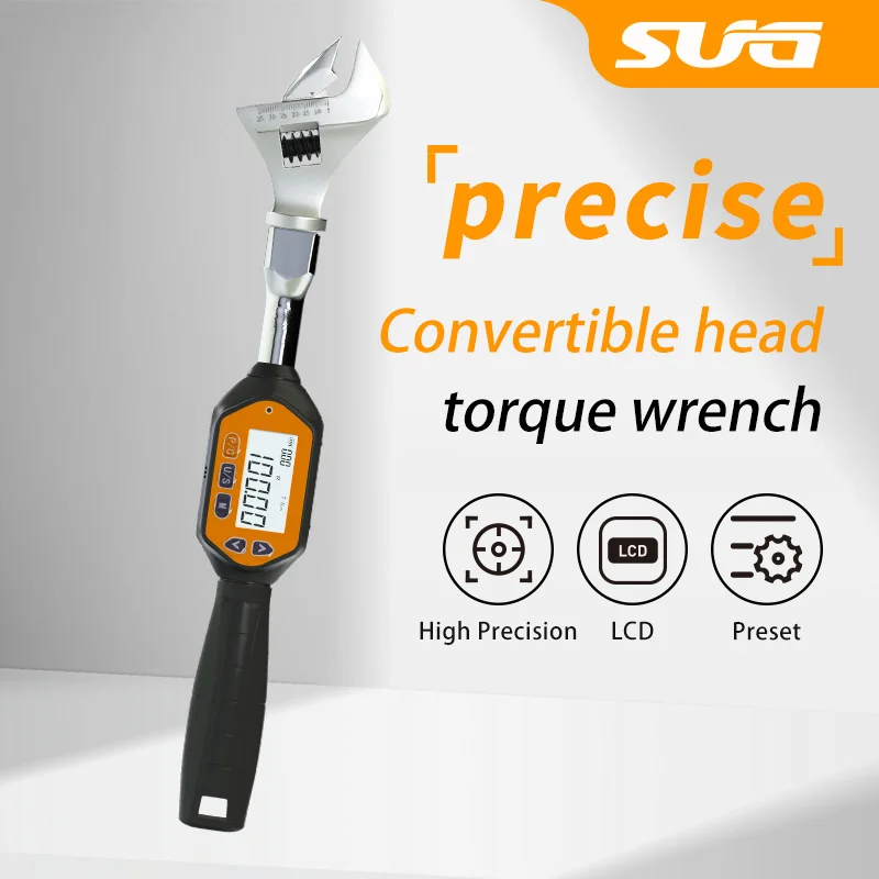 

3-100Nm adjustable digital torque wrench with open end torque, professional bicycle and car repair tool with buzzer and LED