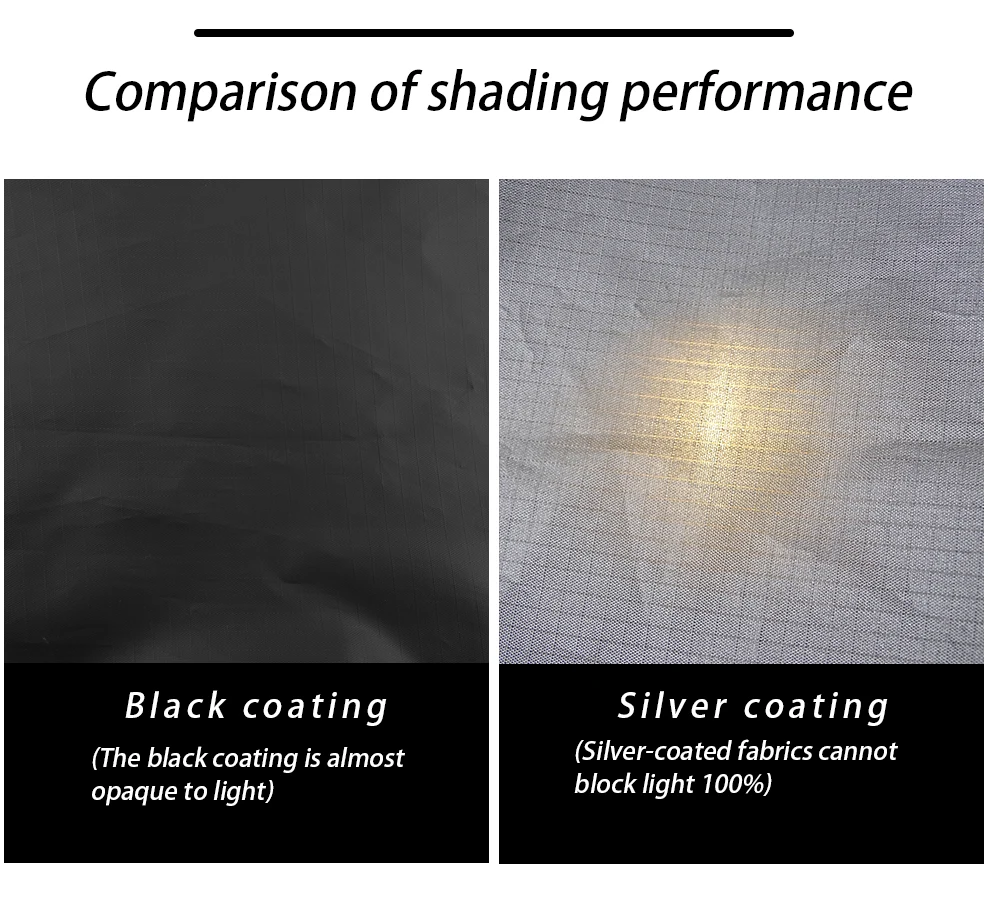 Lona impermeable UV50 negra – toldo sombra táctico para acampar - imagen 4