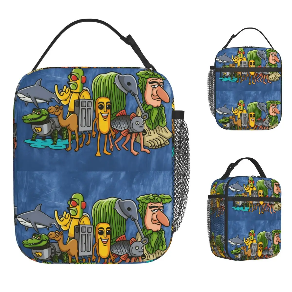 Italian Brainrot Meme Lunch Bag Cute Lunch Box For Women Office Portable Insulated Cooler Bag Waterproof Graphic Tote Food Bags