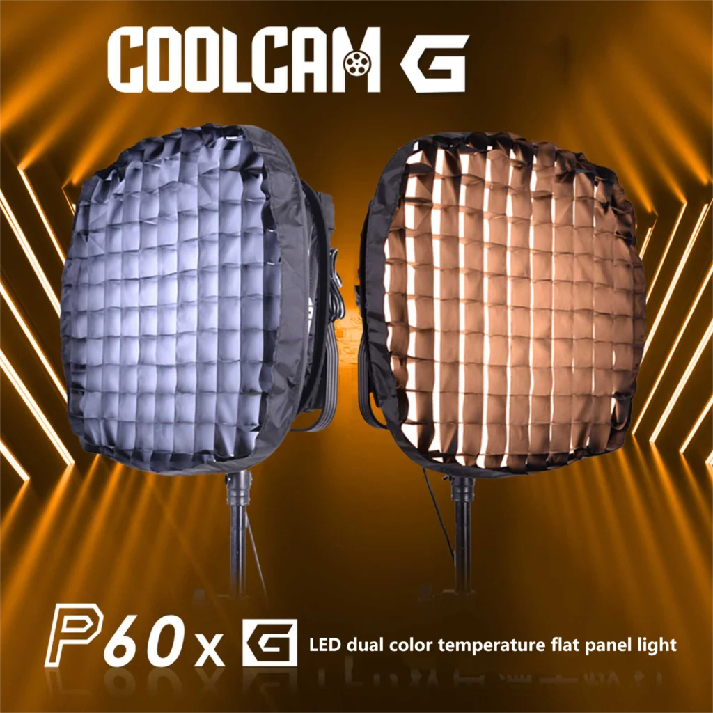 LS COOLCAM P60X 60W Photography Fill Light Bi-Color Temperature LED Flat Panel Light For Interviewing Filming Live Streaming