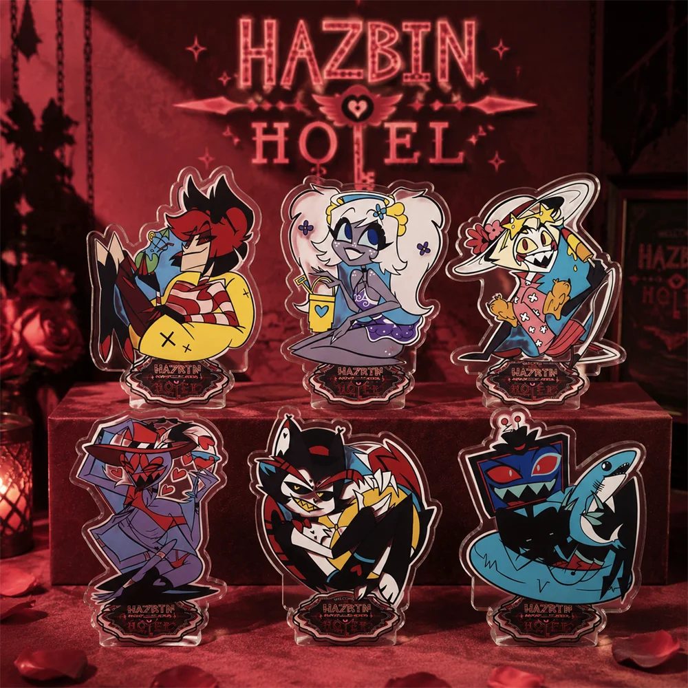 Anime Hazbin Hotel 2 10cm Acrylic Stand Charlotte/Alastor Tabletop Decoration Accessories Decor Gifts Exquisite Product keychain