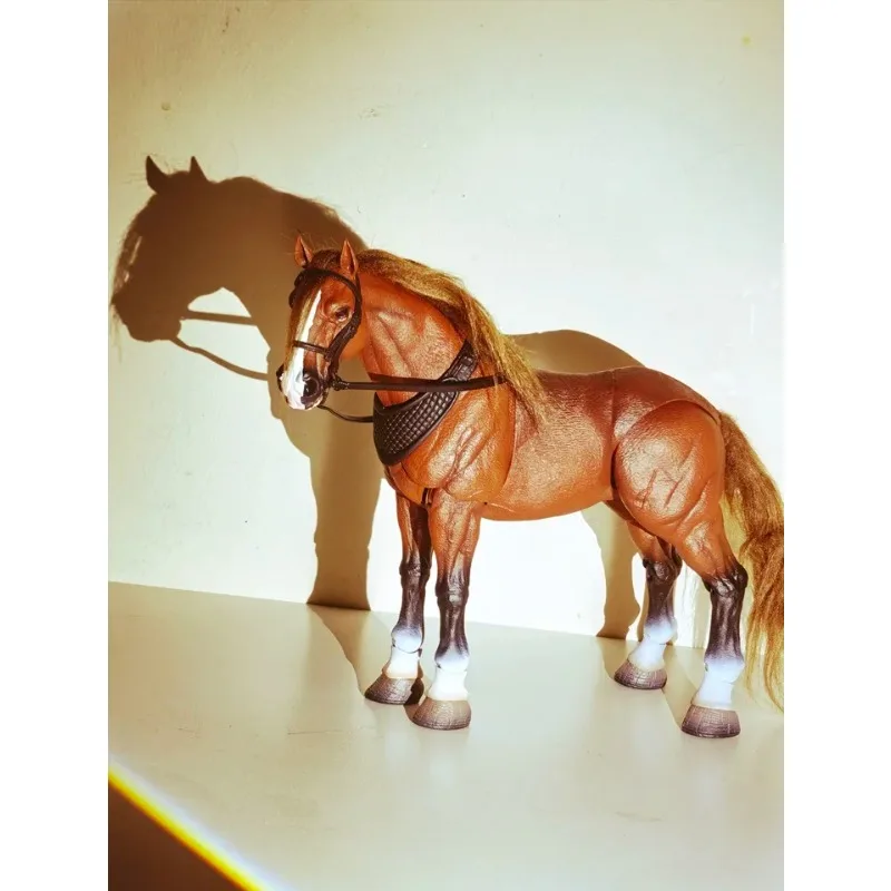 1/12 Scale Action Figures PVC Mobile War Horse Simulation Animal Model for 6'' Soldier Scene Decoration