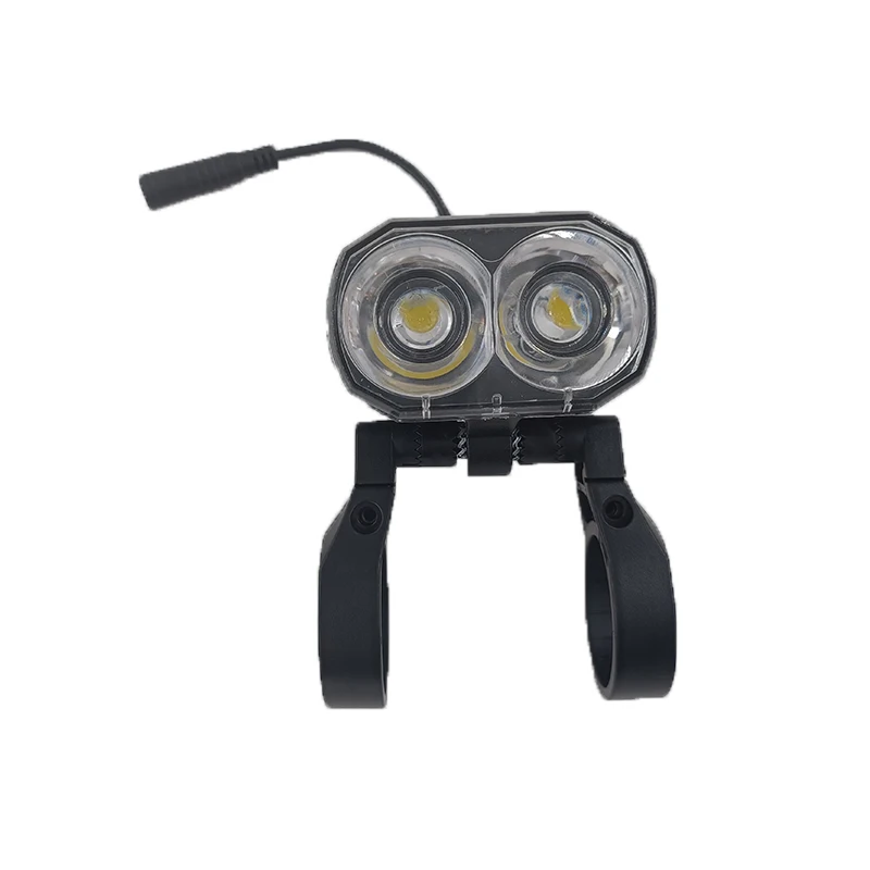 36V 48V Electric Bike Bicycle Head Light Front LED  2 CORE Safety Warning Riding 3pins Female Waterproof Connector 2pins Ipx6