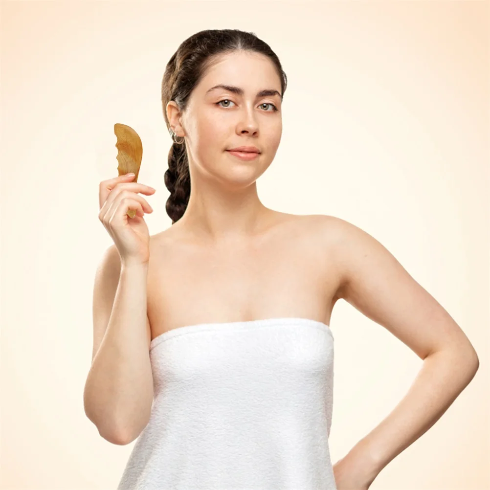 

4Pcs Facial Sandalwood Scraper Set Portable Lymphatic Massager Multi-function Guasha Board Massage Accessory Safe Durable
