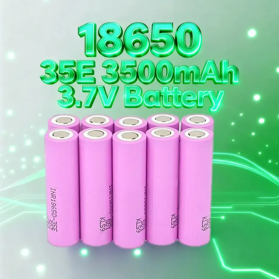 Echte Kapazität Hochstrom 25A INR18650 3,7V 3,5Ah Lithium 18650 35E Wiederaufladbare Batterie für Taschenlampen und Werkzeuge