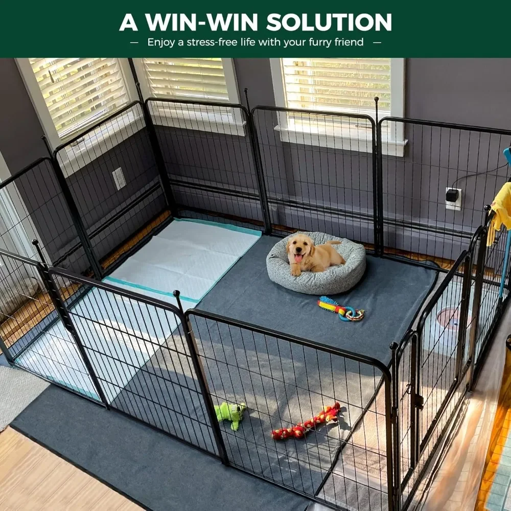 NEW.Rollick Dog Playpen for Yard, RV Camping│Patented, 40 inch 8 Panels