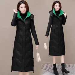 2023 New X-long Hooded Parkas Fashion Winter Jacket Women Parkas Casual Thick Down Cotton Coat Warm Snow Wear Outwear