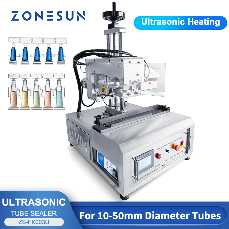 ZONESUN ZS-HS03 Ultrasonic Heat-Sealing Machine Single-dose Container Soft Metal Plastic Tube Cosmetics Production