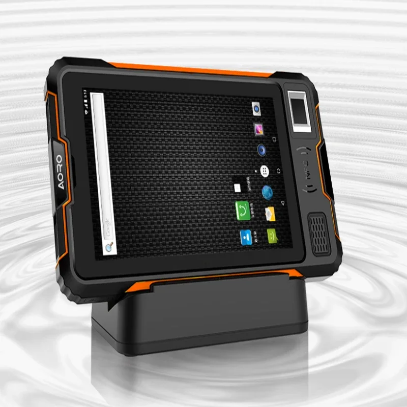 Aoro P9000 เครื่องอ่านบาร์โค้ดอุตสาหกรรมแบบกันน้ำ NFC 8GB 128GB โปรเซสเซอร์ Octa Core แท็บเล็ตอุตสาหกรรมแบบพกพา ทนทานมาตรฐาน IP68