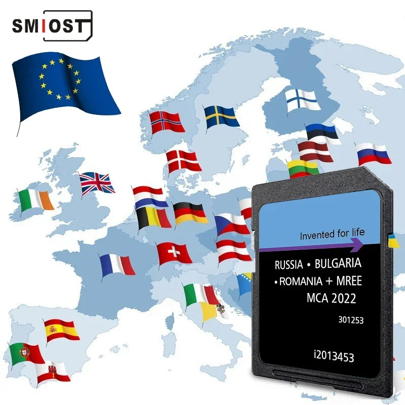 

SMIOST for Ford MCA 2022 Newest Version Navigation SD Card Ford Mondeo Kuga Focus Car Update East Europe RU BG RO Maps i2013453