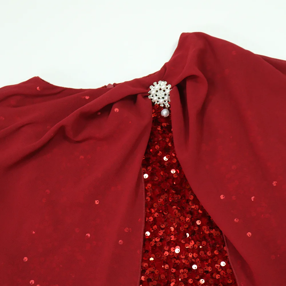 Vestido de malla de lentejuelas para mujer, vestidos largos de noche elegantes para fiesta, ropa de invierno y otoño, vestidos largos ajustados sexys de lujo 2025