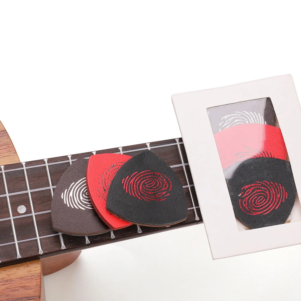 

3 Pcs Picks Finger for Ukulele Guitar Ergonomic Skin Parts and Accessories