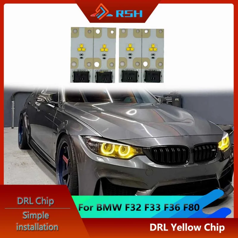 Car DRL Chip For BMW 4 Series F36 F33 F32 F80 2014-2017 CSL LED Headlights Golden Eye Lemon Yellow DRL Xenon Plug And Play