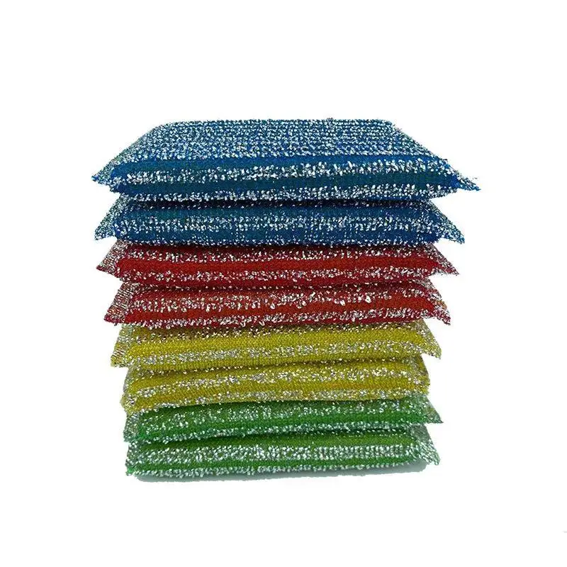 12 Stück Waschbare Reinigungsschwämme, Einfache Reinigung, Zufällige Farbe, Starke Dekontamination, Topfreiniger für den täglichen Gebrauch – Detail 4