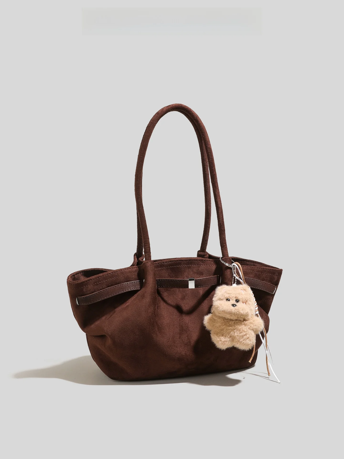 

Женская сумка-тоут GIRRYA из замши, повседневная, универсальная, вместительная, на плечо, для поездок на работу, простой дизайн, осень-зима