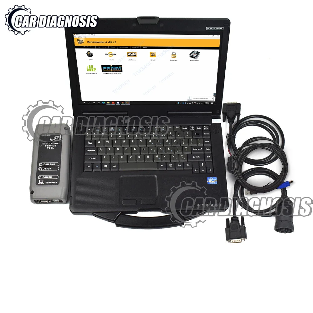 

for JCB Diagnostic electronic service tool for JCB v2025 diagnostic scanner tool Service Master with SPP CF53 laptop