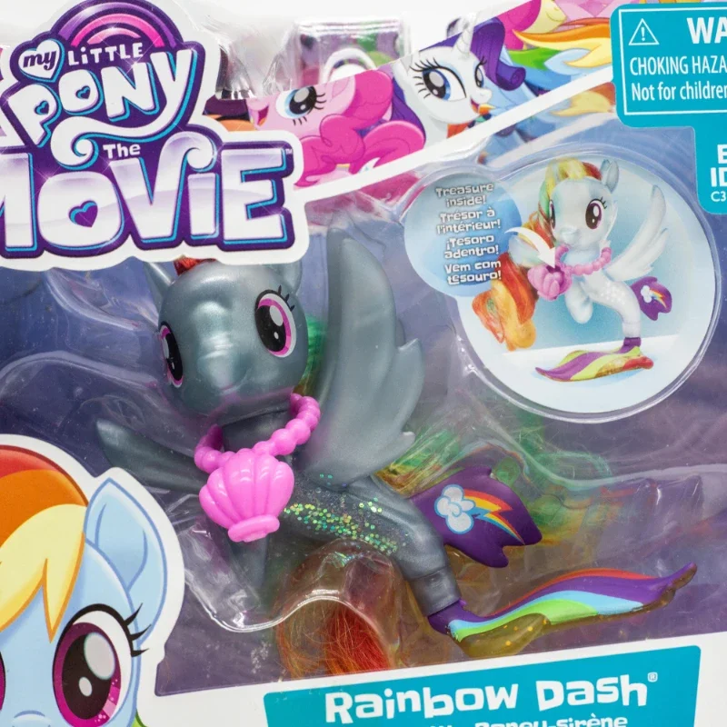 Hasbro My Little Pony The Movie Series Mermaids Pony Fluttershy Rainbow Dash Doll Gifts Toy Anime Figures Collect Ornaments