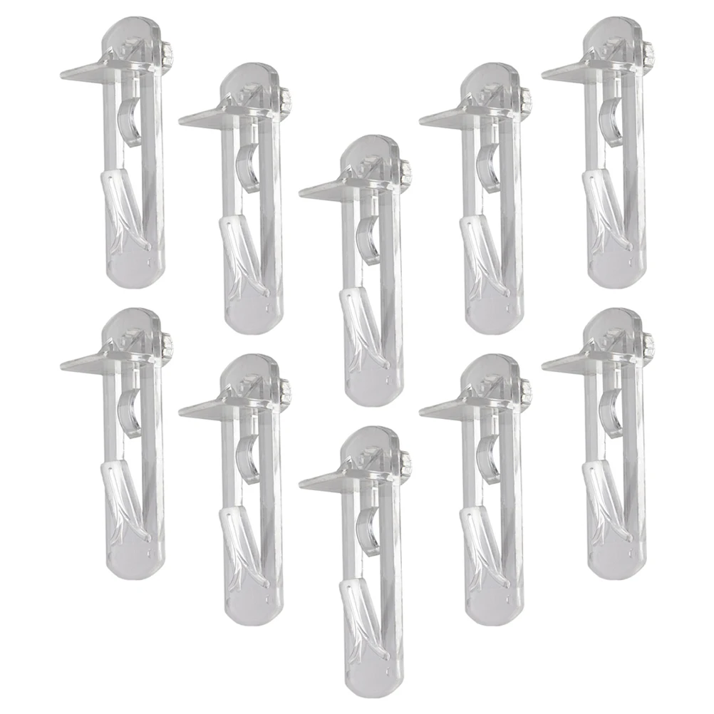 

10 Pcs Shelf Clips Layer Board Supports Transparent Plastic Brackets for Kitchen Cabinets Furniture Easy Installation Sturdy